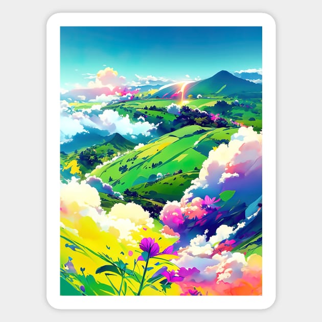 Colorful Landscape Sticker by Holosomnia